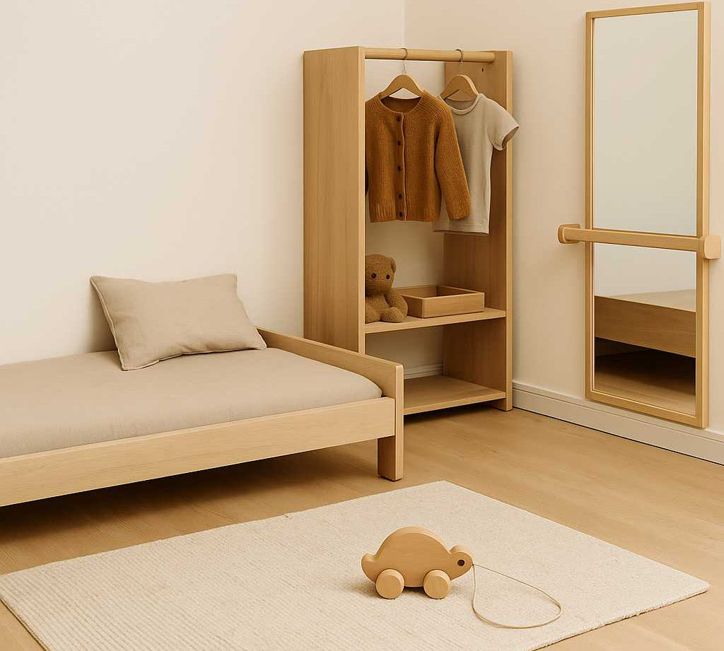 Como organizar o quarto montessoriano da criança: passo a passo