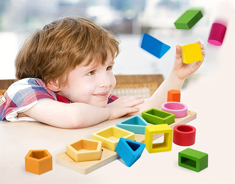 Blocos de Construção Montessori de Madeira