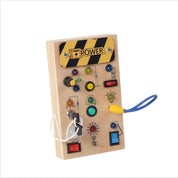 Montessori criança brinquedos bebê de madeira ocupado placa sensorial brinquedos com interruptor luz placa controle atividades motoras finas brinquedos para crianças
