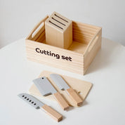 Conjunto de Comida de Madeira para Crianças Brinquedo Educativo