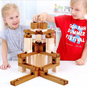 Brinquedo Infantil de Montagem Labirinto de Madeira - 60 Peças