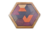 Quebra-Cabeça Infantil Hexagonal de Madeira Montessori