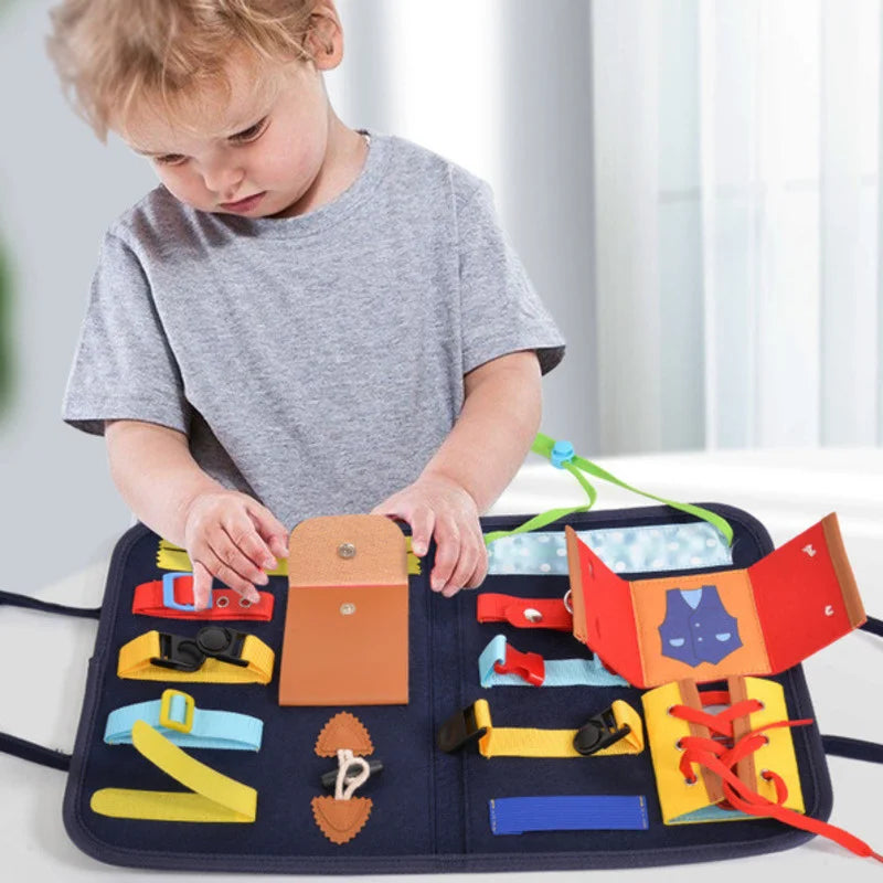Placa Montessori de Atividades para Desenvolvimento Infantil