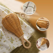 Chocalho Sensorial de Rattan para Bebês - Feito à Mão