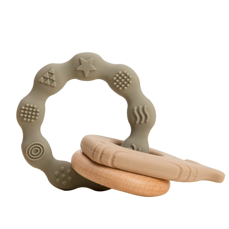 Mordedor de Silicone Montessori para Bebês
