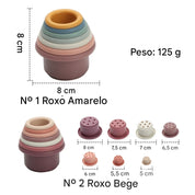 Copos de Empilhamento de Silicone Montessori