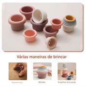 Copos de Empilhamento de Silicone Montessori