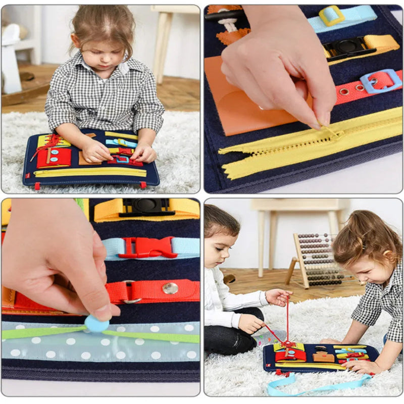 Placa Montessori de Atividades para Desenvolvimento Infantil