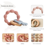 Mordedor de Silicone Montessori para Bebês