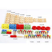 Kit de Construção Montessori de Madeira - Aprendizado Criativo