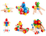 Kit de Construção Montessori de Madeira - Aprendizado Criativo