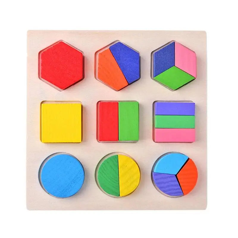 Formas geométricas de madeira montessori quebra-cabeça classificação tijolos matemática aprendizagem pré-escolar jogo educativo brinquedos da criança do bebê para crianças