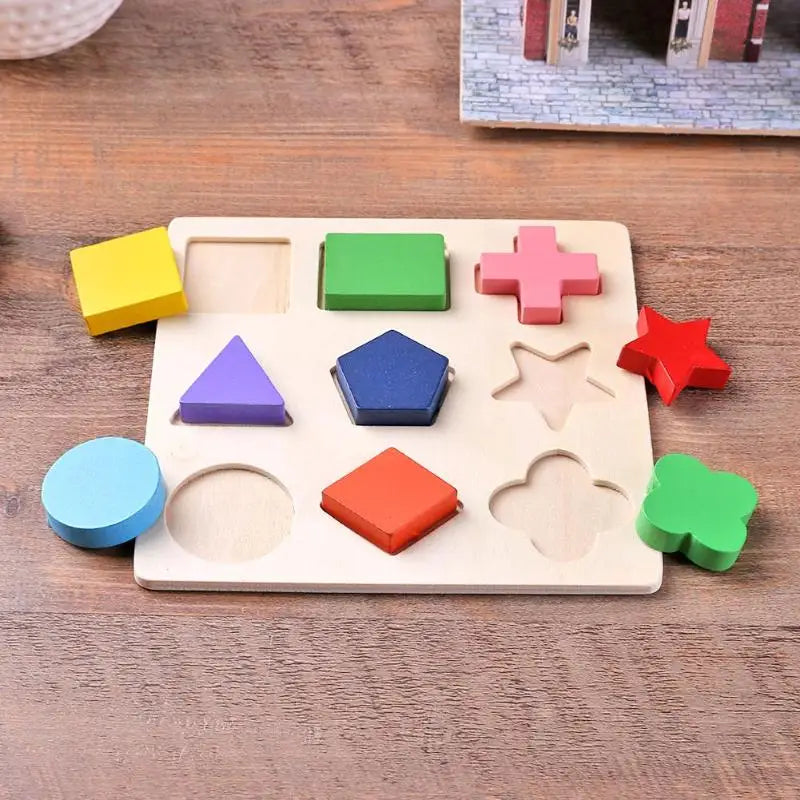 Formas geométricas de madeira montessori quebra-cabeça classificação tijolos matemática aprendizagem pré-escolar jogo educativo brinquedos da criança do bebê para crianças