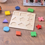 Formas geométricas de madeira montessori quebra-cabeça classificação tijolos matemática aprendizagem pré-escolar jogo educativo brinquedos da criança do bebê para crianças