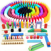 Blocos de Dominó Montessori Educativos de Madeira para Crianças
