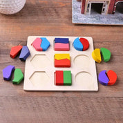 Formas geométricas de madeira montessori quebra-cabeça classificação tijolos matemática aprendizagem pré-escolar jogo educativo brinquedos da criança do bebê para crianças