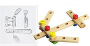 Kit de Construção Montessori de Madeira - Aprendizado Criativo
