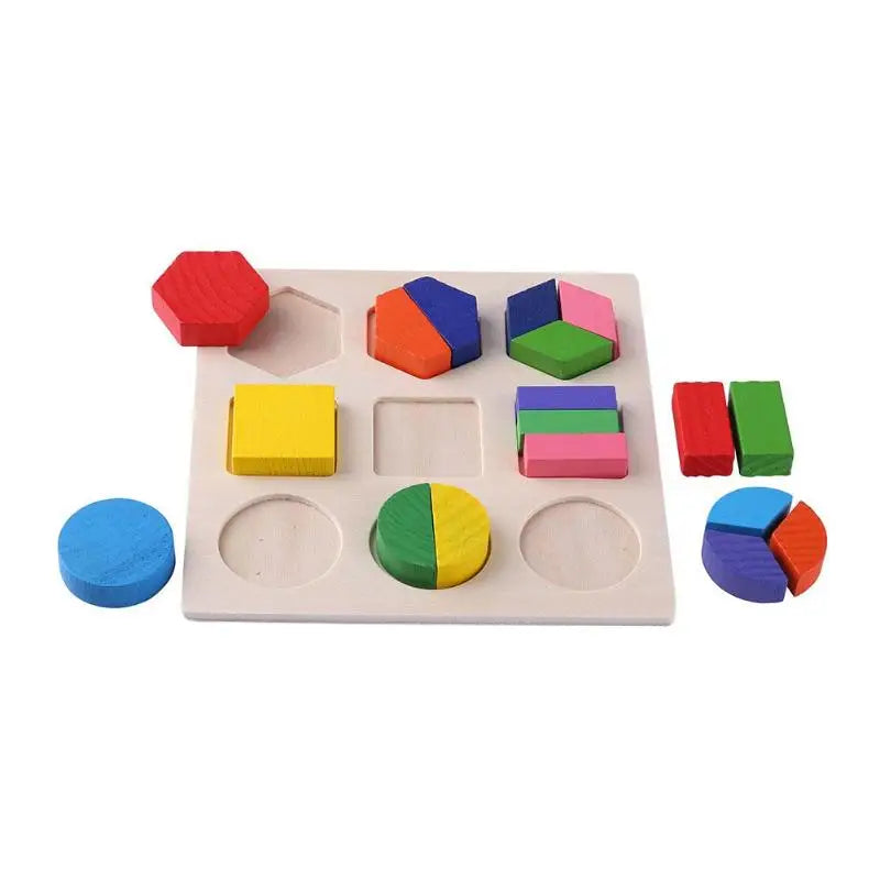 Formas geométricas de madeira montessori quebra-cabeça classificação tijolos matemática aprendizagem pré-escolar jogo educativo brinquedos da criança do bebê para crianças
