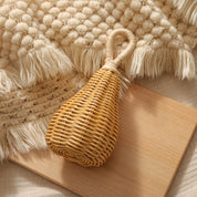 Chocalho Sensorial de Rattan para Bebês - Feito à Mão