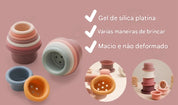 Copos de Empilhamento de Silicone Montessori