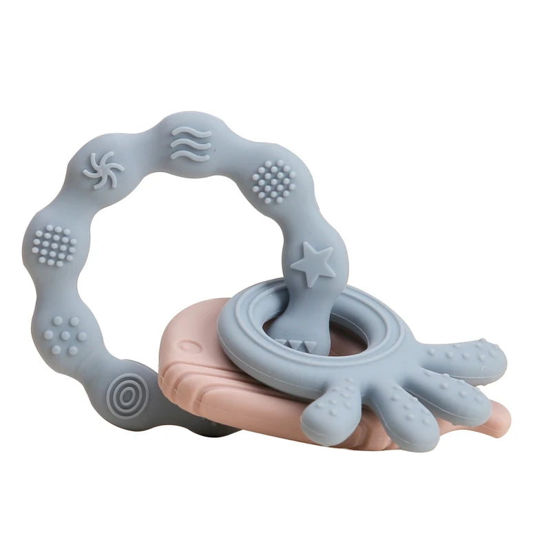 Mordedor de Silicone Montessori para Bebês