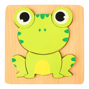 Quebra-Cabeça 3D de Madeira Animais Montessori