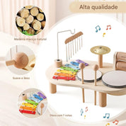 Instrumentos Musicais Montessori de Madeira para Crianças