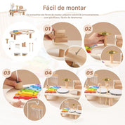 Instrumentos Musicais Montessori de Madeira para Crianças