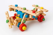 Kit de Construção Montessori de Madeira - Aprendizado Criativo