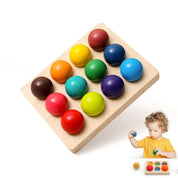 Jogo de Correspondência Montessori de Madeira Arco Íris