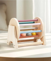 Brinquedos montessori para bebês, aprendizagem precoce, bola de madeira, tambor, exercício de audição, cor, cognição, trem de coordenação mão-olho