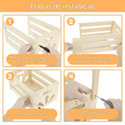 Organizador de Brinquedos em Madeira com Alça Portátil