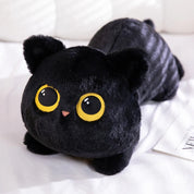 Almofada de Pelúcia Gato Preto Kawaii - Conforto e Charme
