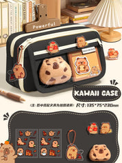 Estojo Escolar Kawaii Grande Capacidade com Zíper