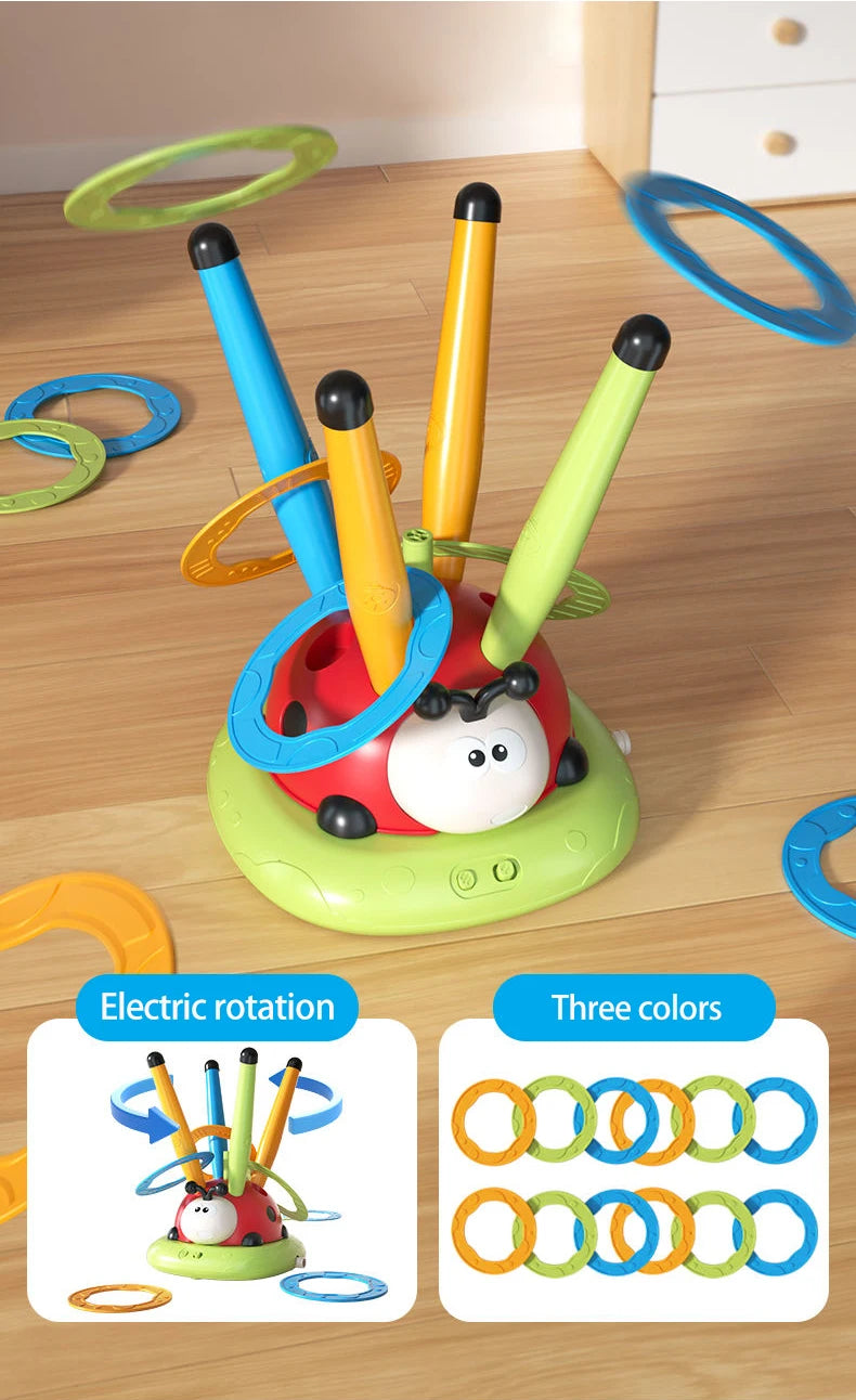 Joaninha esporte entretenimento jogo brinquedo multifuncional corda pular máquina virola pular lançador de foguetes ao ar livre educacional