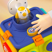 Cubo de atividade de aprendizagem 6 em 1 para bebês, placa ocupada, brinquedos sensoriais montessori com música e luzes para meninos e meninas, brinquedos educativos para crianças pequenas