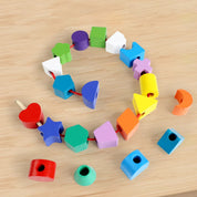 Brinquedo Educativo de Madeira 3 em 1 - Encaixe de Formas, Cores e Coordenação