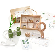 Kdis Outdoor Exploration Set Insects Plants Observation Box Wooden Cognitive Magnifying Glass Natural Forest Adventure Toys Gift