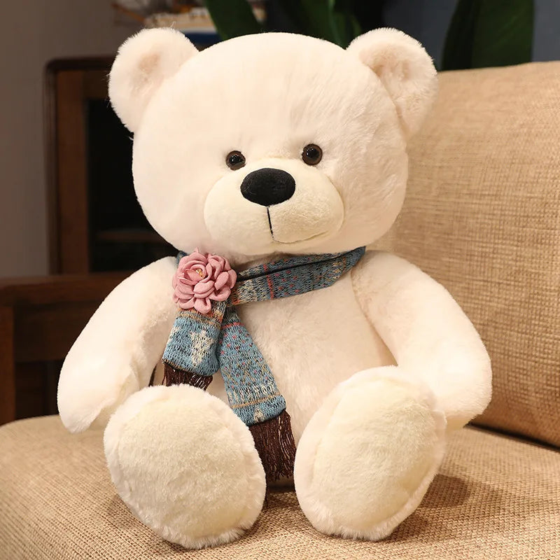 Urso de Pelúcia Clássico Macio com Laço - 35 a 60 cm