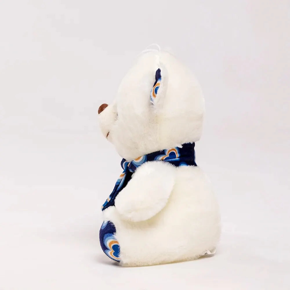 Ursinho de pelúcia fofo com cachecol infantil, bichos de pelúcia, boneco macio, presente de aniversário 20cm