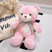 30cm kawaii colorido laço urso boneca brinquedo de pelúcia abraço urso boneca presente aniversário travesseiro de pelúcia casa sala estar quarto