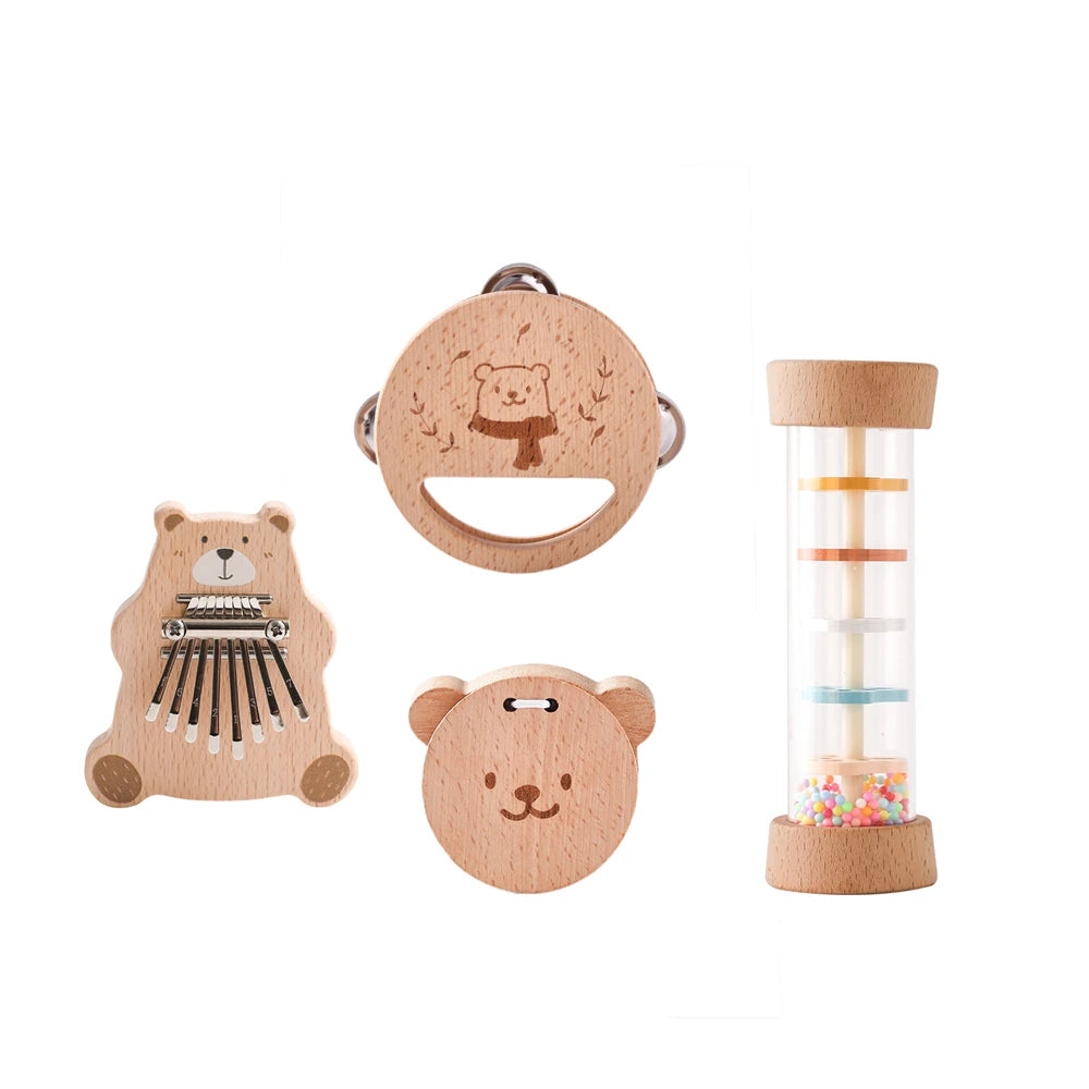 Conjunto Musical Montessori de Madeira para Bebês