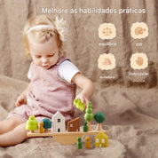 Brinquedo de Equilíbrio Montessori de Madeira para Crianças