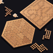 Quebra-cabeça de madeira impossível iq quebra-cabeças para adultos impossível jigsaw quebra-cabeças dez níveis de dificuldade tangram jogos de tabuleiro