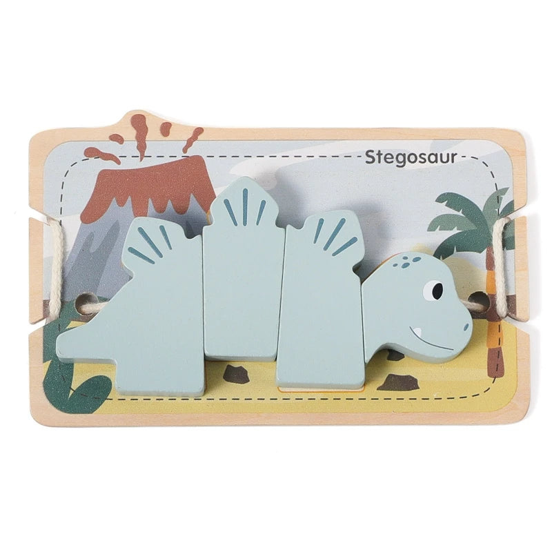 Bebê animal threading brinquedos de madeira empilhamento brinquedos blocos jogos de tabuleiro brinquedos de madeira bebê animal amarrando rosqueamento contas brinquedos presente