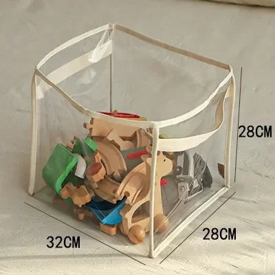 Cesta Transparente para Organização de Brinquedos