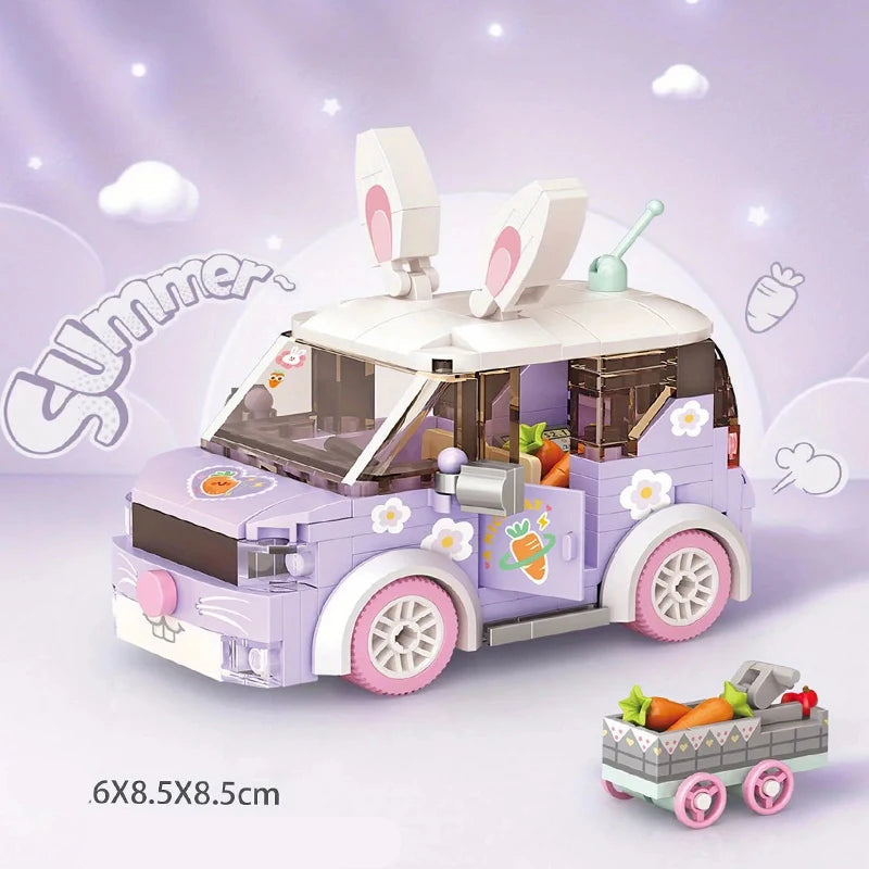 Peças de Montar Veículos Doces – Mini Carros Temáticos Estilo Food Truck e Carros de Festa