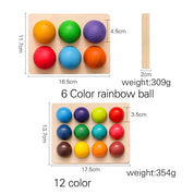 Jogo de Correspondência Montessori de Madeira Arco Íris
