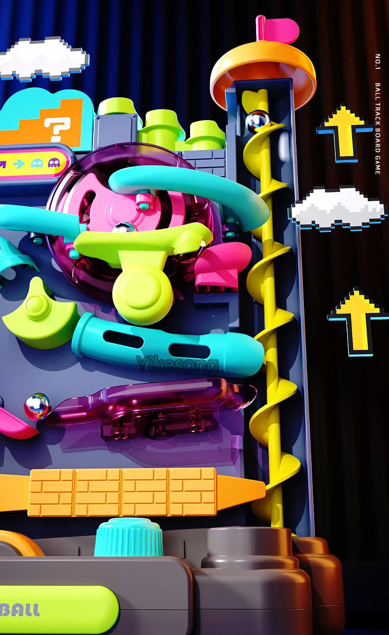 Brinquedo educacional montessori, pista multicamadas, jogo de aventura, trilho, bola de rolamento, modelo interativo, cérebro para crianças