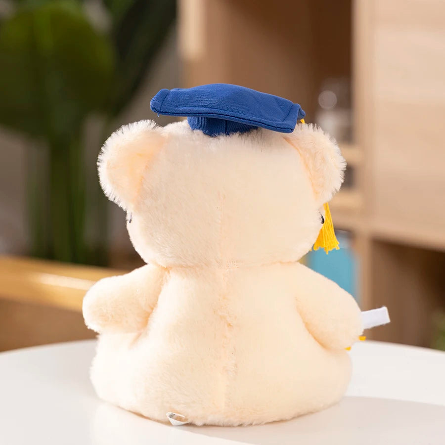 1 peça 23cm urso de formatura brinquedo de pelúcia bonito urso de pelúcia boneca macia meninos meninas estudantes presente de formatura